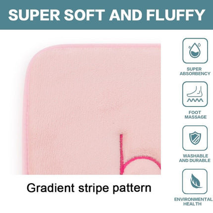 CARLA HOME Extra Thick Memory Foam & Super Comfort Bath Rug Mat for Bathroom (60 x 40 cm, Pink)-1978962238769336325