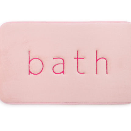 CARLA HOME Extra Thick Memory Foam & Super Comfort Bath Rug Mat for Bathroom (60 x 40 cm, Pink)-1978962238769336320