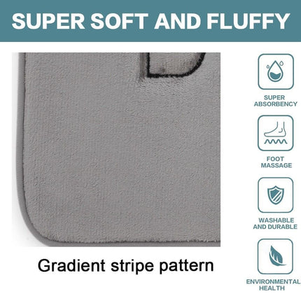 CARLA HOME Extra Thick Memory Foam & Super Comfort Bath Rug Mat for Bathroom (60 x 40 cm, Grey)-1978962238966468612