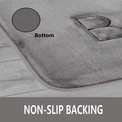 CARLA HOME Extra Thick Memory Foam & Super Comfort Bath Rug Mat for Bathroom (60 x 40 cm, Grey)-1978962238966468614