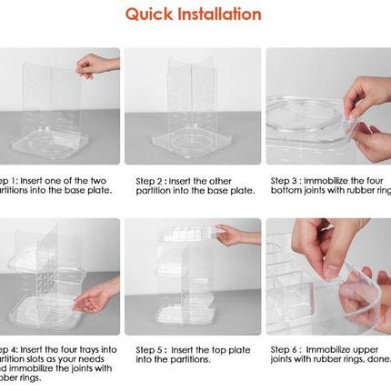 CARLA HOME 360 Rotating Large Capacity Makeup Organizer for Bedroom and Bathroom (White)-1978962239167795209