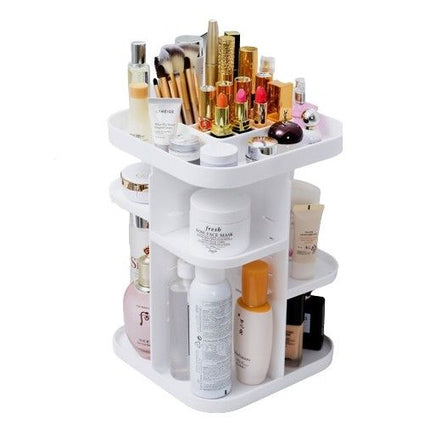 CARLA HOME 360 Rotating Large Capacity Makeup Organizer for Bedroom and Bathroom (White)-1978962239167795200