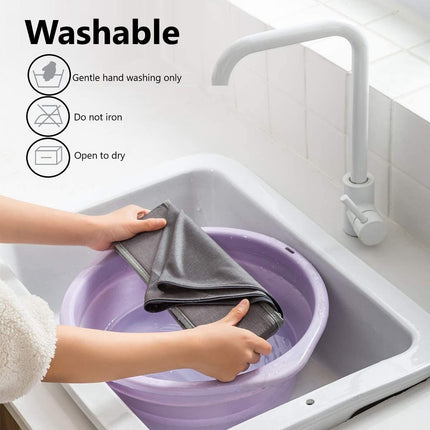 CARLA HOME Set of 2 Fabric Drawer Organizer Divider Storage Boxes for Storing Socks, Underwear, Ties, Scarves (Grey)-1978962239570448393