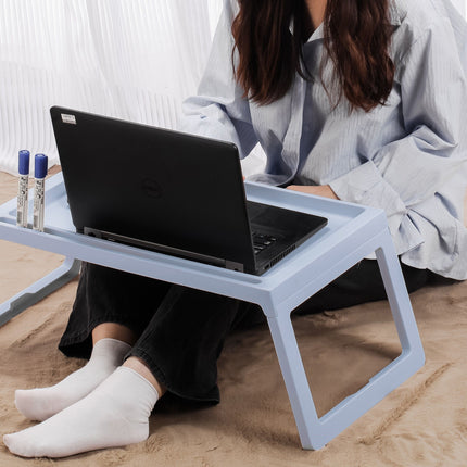 CARLA HOME Multifunction Laptop Bed Desk with foldable legs for Home Office (Blue)-1978962239998267394