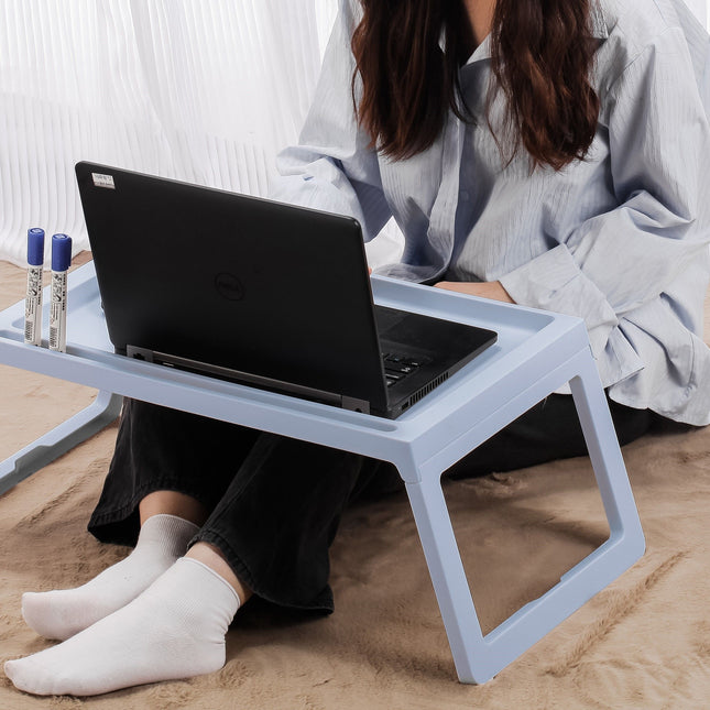 CARLA HOME Multifunction Laptop Bed Desk with foldable legs for Home Office (Blue)-1978962239998267394