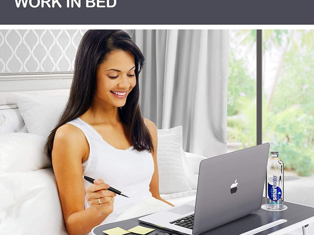 CARLA HOME Laptop Bed Desk with Storage and foldable legs for Adults, Kids & Home Office-1978962240417697793