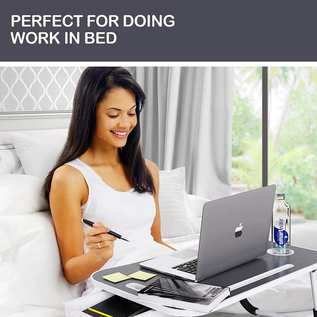 CARLA HOME Laptop Bed Desk with Storage and foldable legs for Adults, Kids & Home Office-1978962240417697793