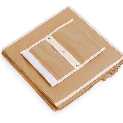 2 Pack 5-Tier Shelf Hanging Closet Organizer and Storage for Clothes (Beige)-1978962242254802951