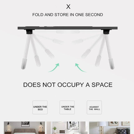 CARLA HOME Laptop Bed Desk with storage, Breakfast Bed Tray with Foldable Legs, Portable Desk, Sofa Tray with Foldable Legs, Laptop Desk for Bed, Laptop Stand for Bed Tray, Computer Bed Table for Laptop for Adults, Kids & Home Office (Natural)-1978962243877998599