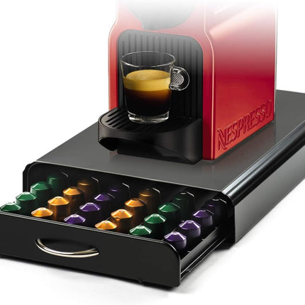 CARLA HOME Coffee Pods Holder Storage Drawer Compatible with 60 Nespresso Pods for Kitchen Storage & Organisation, Nespresso Pod Holder Coffee Machine for Home Storage (Black)-1978962244230320128