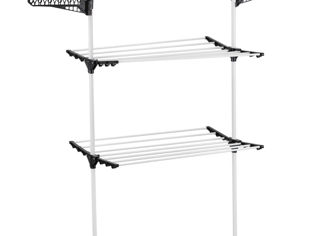 CARLA HOME Folding 3 Tier Clothes Laundry Drying Rack with Stainless Steel Tubes for Indoor & Outdoor Home-1978962245224370177