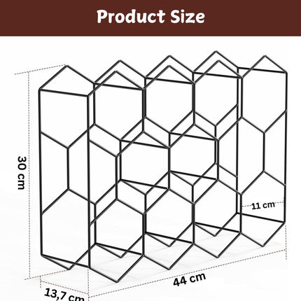 CARLA HOME 14 Bottle Freestanding Modern Metal Countertop Wine Rack Countertop-1978962246201643015