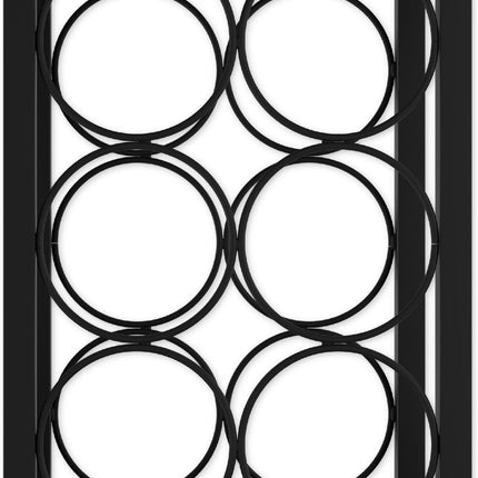 CARLA HOME Wine Rack Countertop Wooden & Metal Holder for 6 Bottles & 2 Glasses-1978962247061475334