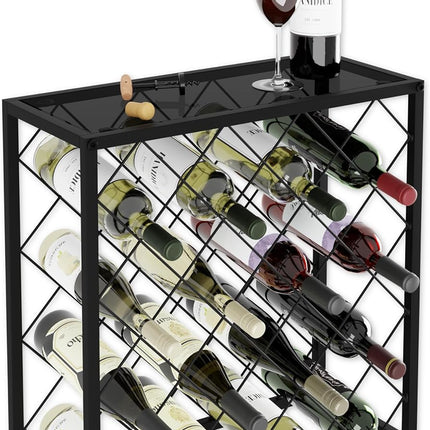 CARLA HOME Freestanding Metal Wine Rack for 25 Bottles-1978962247225053184
