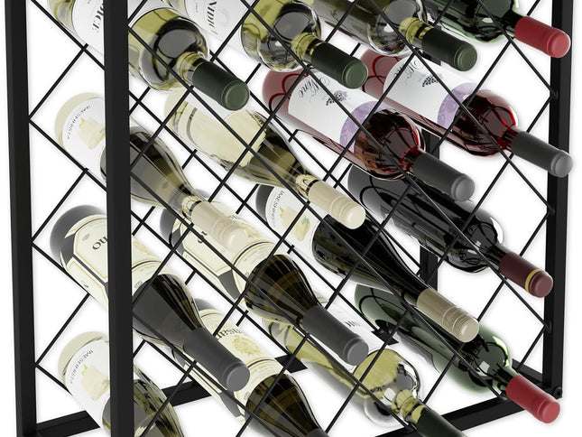 CARLA HOME Freestanding Metal Wine Rack for 25 Bottles-1978962247225053185