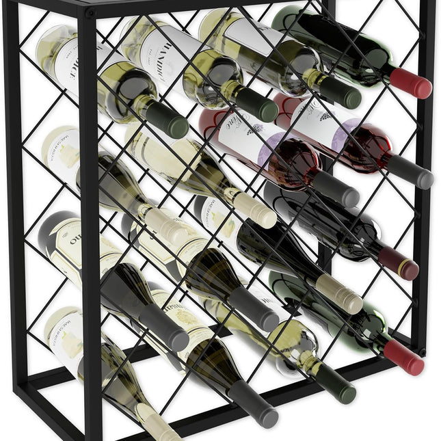 CARLA HOME Freestanding Metal Wine Rack for 25 Bottles-1978962247225053185