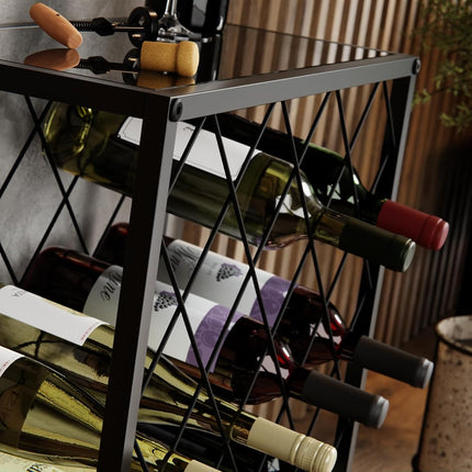 CARLA HOME Freestanding Metal Wine Rack for 25 Bottles-1978962247225053187