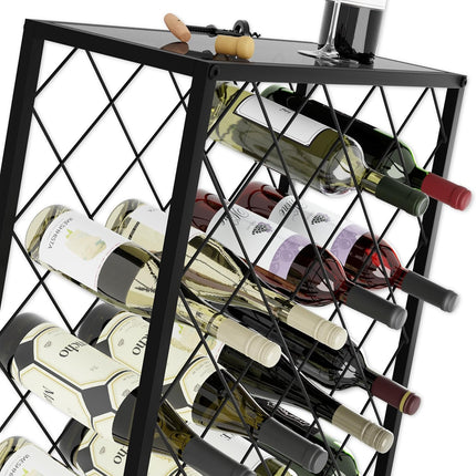 CARLA HOME Freestanding Metal Wine Rack for 25 Bottles-1978962247225053190