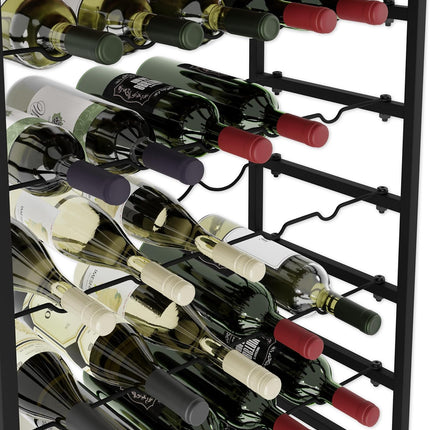 CARLA HOME 6-Tier Freestanding Wine Rack for 30 Bottles with Wood Countertop and Sturdy Metal Frame-1978962247401213955