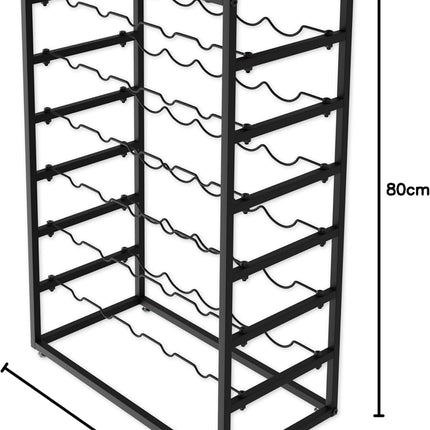 CARLA HOME 6-Tier Freestanding Wine Rack for 30 Bottles with Wood Countertop and Sturdy Metal Frame-1978962247401213959