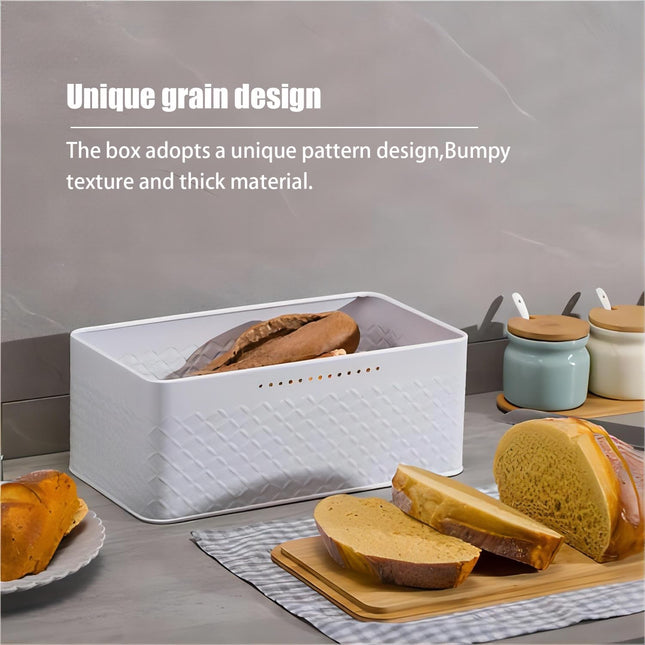 CARLA HOME Bread Bin with Bamboo Lid used as Chopping Board for Kitchen Countertop-1978962247917113346