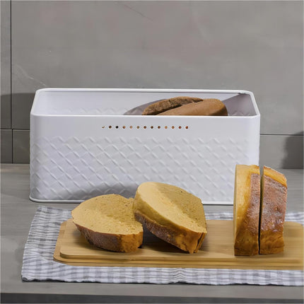 CARLA HOME Bread Bin with Bamboo Lid used as Chopping Board for Kitchen Countertop-1978962247917113348
