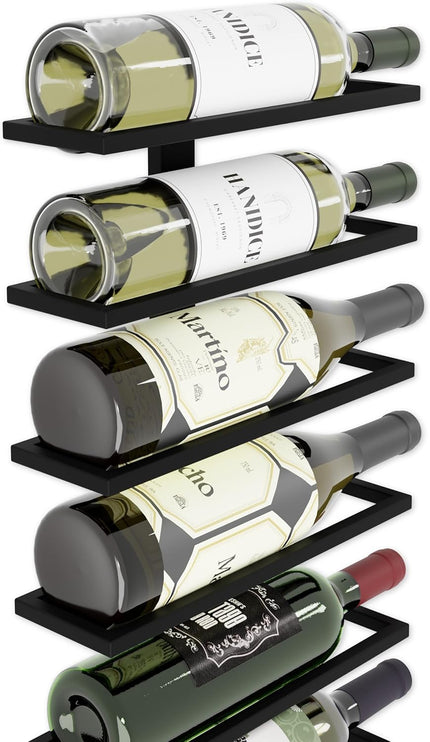 CARLA HOME Metal Wall Mount Wine Rack for Wine Bottles, Liquor, Champagne (Holds 10 Bottles)-1978962248244269057
