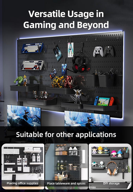 CARLA HOME Pegboard Combination Kit with 4 Pegboards and 18 Accessories Modular Hanging for Wall Organiser-1978962248428818433