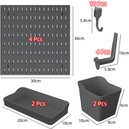 CARLA HOME Pegboard Combination Kit with 4 Pegboards and 18 Accessories Modular Hanging for Wall Organiser-1978962248428818434
