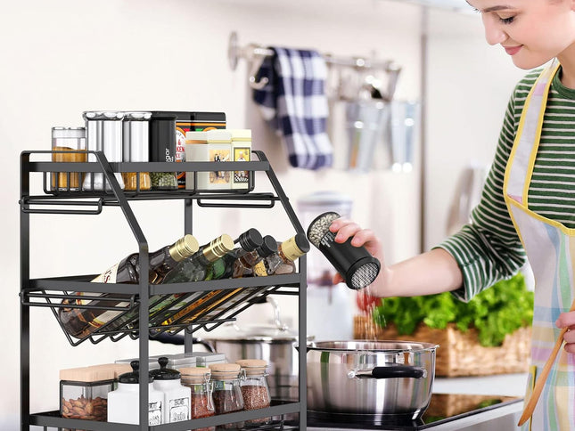 CARLA HOME 3-Tier Detachable Spice Rack Storage Organiser for Kitchen Countertop-1978962249125072898