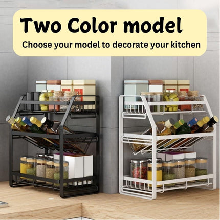 CARLA HOME 3-Tier Detachable Spice Rack Storage Organiser for Kitchen Countertop-1978962249125072903