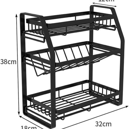 CARLA HOME 3-Tier Detachable Spice Rack Storage Organiser for Kitchen Countertop-1978962249125072904