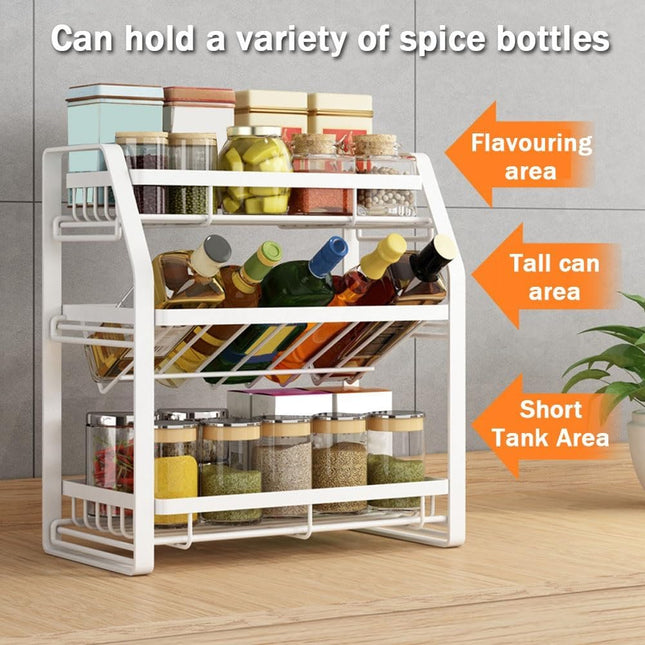 CARLA HOME 3-Tier Detachable Spice Rack Storage Organiser for Kitchen Countertop-1978962249292845058