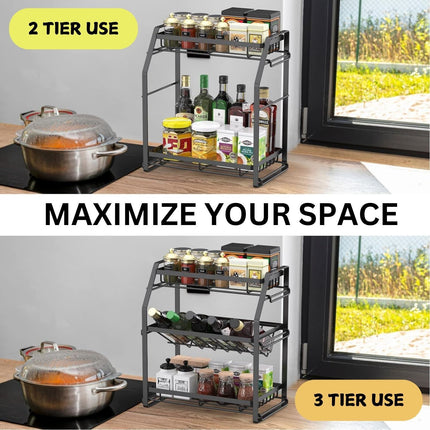 CARLA HOME 3-Tier Detachable Spice Rack Storage Organiser for Kitchen Countertop-1978962249292845061