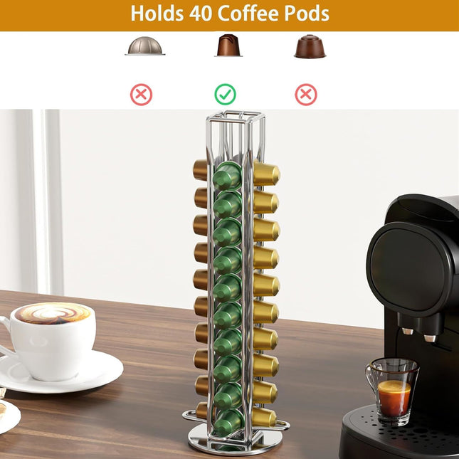CARLA HOME Coffee Pods Holder Storage Compatible with 40 Nespresso Pods-1978962249456422914