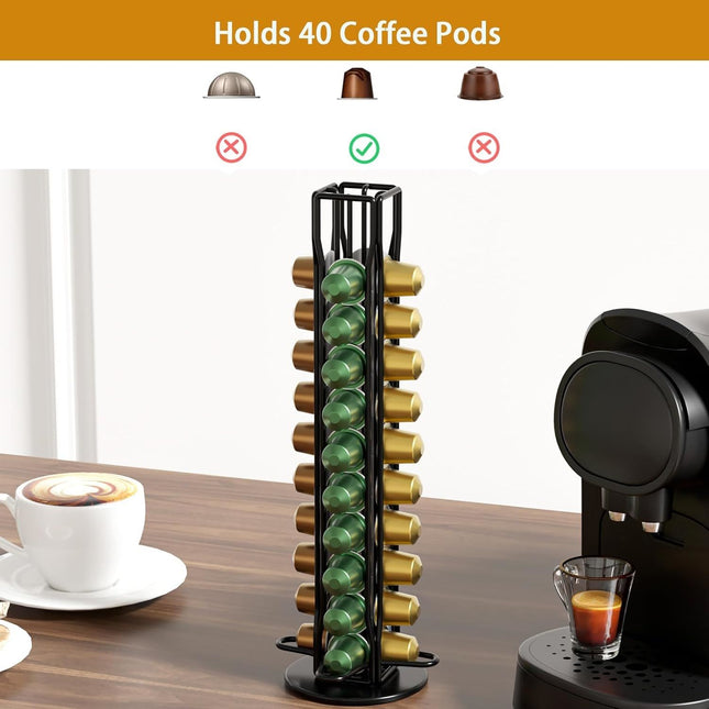 CARLA HOME Coffee Pods Holder Storage Compatible with 40 Nespresso Pods-1978962249624195074