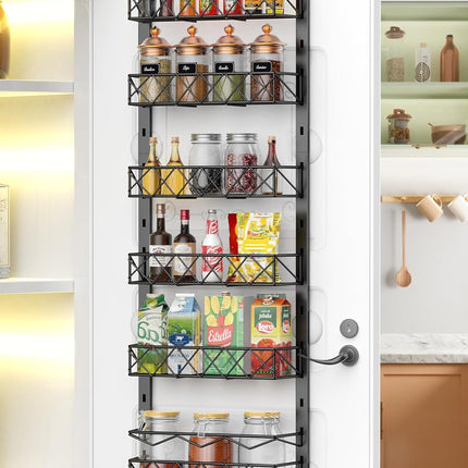 CARLA HOME 6 Tier Adjustable Baskets Over Door Pantry Organiser for Home Kitchen-1978962250148483072