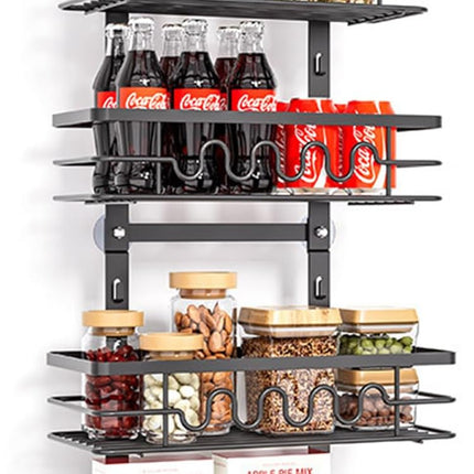 CARLA HOME 4 Tier Adjustable Baskets Over Door Pantry Organiser for Home Kitchen-1978962251012509696