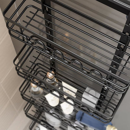 CARLA HOME 4 Tier Adjustable Baskets Over Door Pantry Organiser for Home Kitchen-1978962251012509702