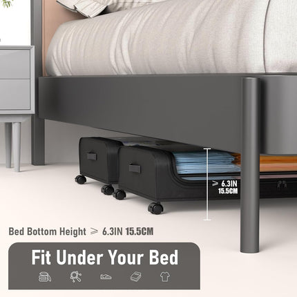 CARLA HOME Set 2 Pcs XXL Under Bed Rolling Storage Containers with 50L Large Capacity and Wheels-1978962251524214790