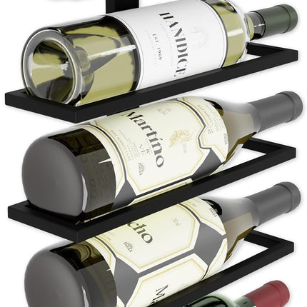 CARLA HOME Set 2 Pcs Metal Wall Mount Wine Rack for Wine Bottles, Liquor, Champagne (Holds 10 Bottles)-1978962251868147713