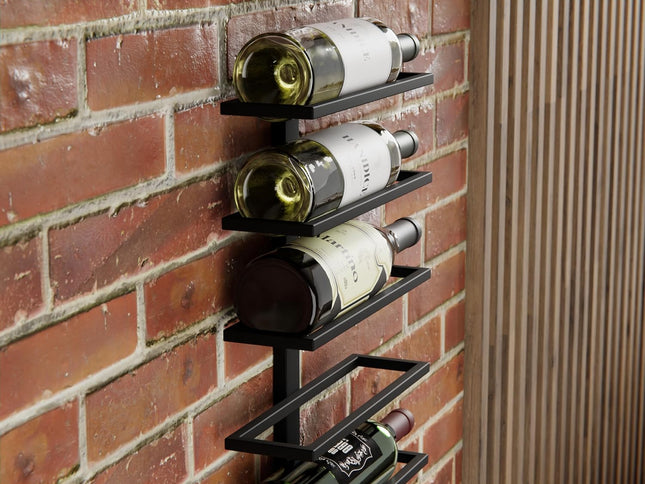 CARLA HOME Set 2 Pcs Metal Wall Mount Wine Rack for Wine Bottles, Liquor, Champagne (Holds 10 Bottles)-1978962251868147714