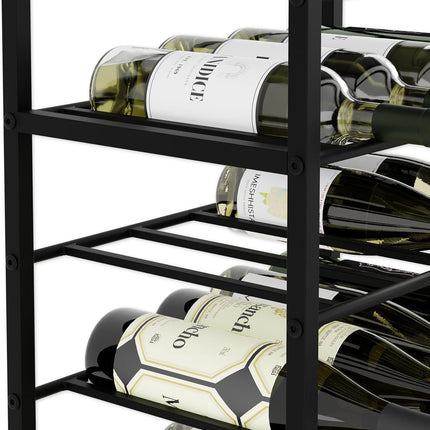 CARLA HOME Freestanding Wine Rack for 20 Bottles with Wood Countertop and Sturdy Metal Frame-1978962252035919880