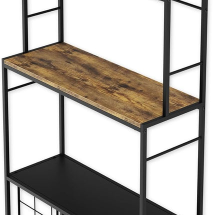 CARLA HOME Large Wine Rack for 20 Bottles with Wood Countertop and Sturdy Metal Frame-1978962252207886337