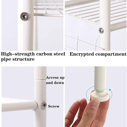 CARLA HOME 3-Tier Over The Toilet Storage Rack with Hooks & Paper Holder for Bathroom & Laundry Room-1978962253424234499