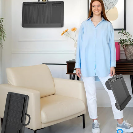 CARLA HOME Oversized Portable Lap Desk with Cushion,Mouse Pad, Tablet and Phone Holder which Fits Up to 17 Inch Laptops for Bed or Sofa (Black)-1978962254992904196
