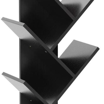 CARLA HOME 5-Tier Tree Bookshelf Storage Rack for Home Office or Bedroom (Black)-1978962255487832072