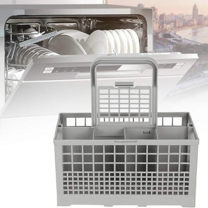 CARLA HOME 8 Slot Universal Dishwasher Cutlery Basket with Handle and Lid which Fits Most Brands (240mm X 135mm X 122mm)-1978962256494465031