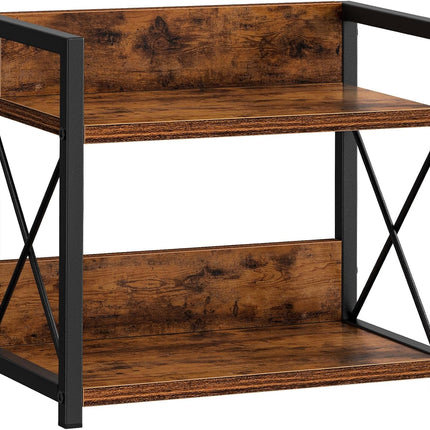 CARLA HOME 2-Tier Countertop Shelf Organizer Rustic Wood Kitchen Spice Rack for Storage, Condiments & Cabinet Organization-1978962256846786560