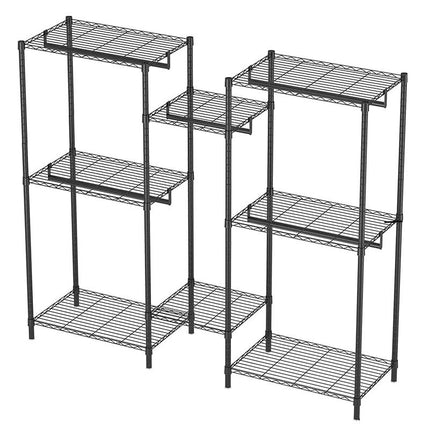 CARLA HOME Heavy Duty Clothing Garment Rack Organizer with Hanging Rods & Storage Shelves for Clothes, Shoes & Wardrobe-1978962257182330889